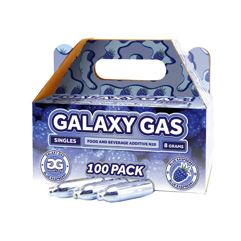 Galaxy Gas 8g N2O Whip Cream Chargers (100 Count) - Blue Raspberry ...