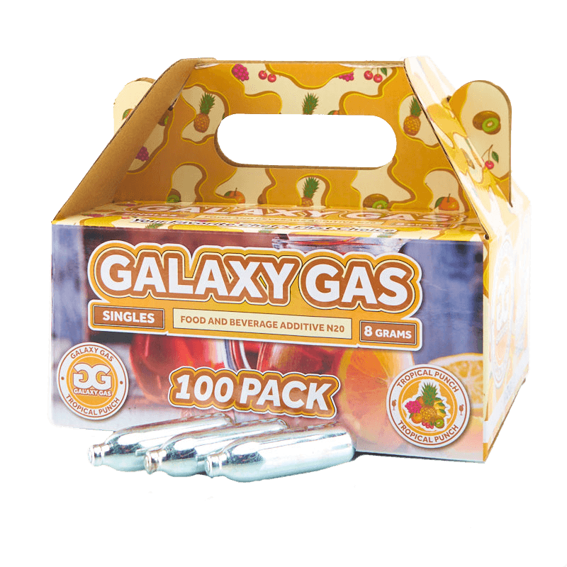 Galaxy Gas 8g N2O Whip Cream Chargers (100 Count) - Tropical Punch ...